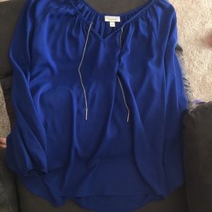 Royal Blue long sleeve blouse